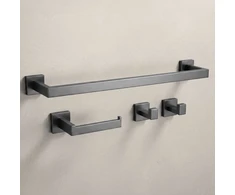 Vonios kambario aksesuarų rinkinys Rea Rio, Titanium, 4 dalys