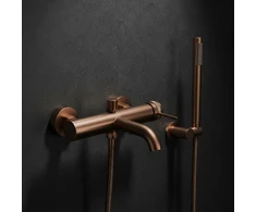 Vonios maišytuvas REA Lungo Grip su dušo komplektu, Brushed Copper