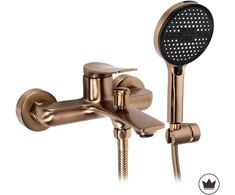 Vonios maišytuvas su dušo komplektu PREMIUM REA Vision, Brushed Copper