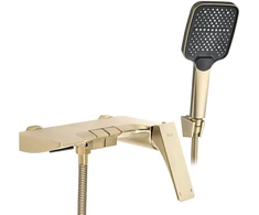 Vonios maišytuvas su dušo komplektu PREMIUM REA Joe, Brushed Gold