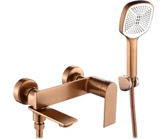 Vonios maišytuvas su dušo komplektu REA Storm, Brushed Copper