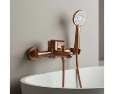 Vonios maišytuvas su dušo komplektu REA Ontario, Brushed Copper