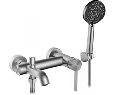 Vonios maišytuvas su dušo komplektu REA Foster, Brushed Nickel