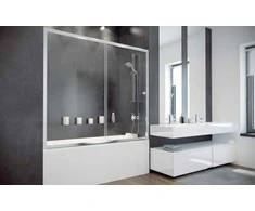 Vonios sienelė (durys) Besco Duo Slide Chrome II, 150 x 150 cm