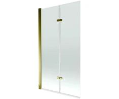 Vonios sienelė Mexen Castor II, Gold/skaidrus stiklas, 100 x 150 cm
