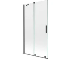 Vonios sienelė Mexen Velar, 100 x 150 cm, Gun metal/Transparent
