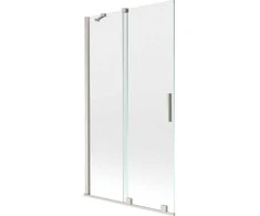 Vonios sienelė Mexen Velar, 100 x 150 cm, Brushed nickel/Transparent