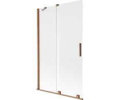 Vonios sienelė Mexen Velar, 110 x 150 cm, Brushed copper/matinis stiklas