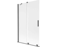 Vonios sienelė Mexen Velar, 110 x 150 cm, Brushed gun pilka/matinis stiklas