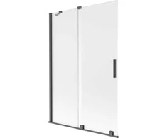 Vonios sienelė Mexen Velar, 120 x 150 cm, Brushed gun pilka/matinis stiklas