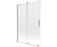 Vonios sienelė Mexen Velar, 120 x 150 cm, Brushed nickel/Transparent