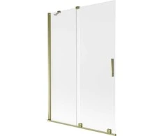 Vonios sienelė Mexen Velar, 120 x 150 cm, Gold/matinis stiklas