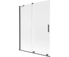 Vonios sienelė Mexen Velar, 130 x 150 cm, Brushed gun pilka/matinis stiklas