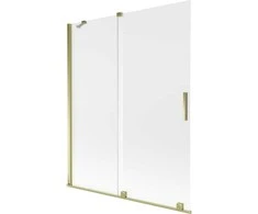 Vonios sienelė Mexen Velar, 140 x 150 cm, Gold/matinis stiklas