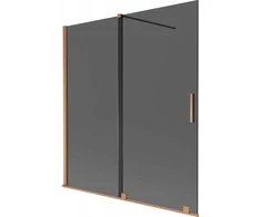 Vonios sienelė Mexen Velar, 150 x 150 cm, Brushed copper/Graphite