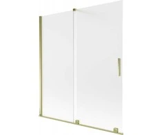 Vonios sienelė Mexen Velar, 150 x 150 cm, Gold/matinis stiklas