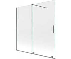 Vonios sienelė Mexen Velar, 160 x 150 cm, Gun metal/Transparent