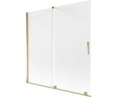 Vonios sienelė Mexen Velar, 160 x 150 cm, Gold/matinis stiklas