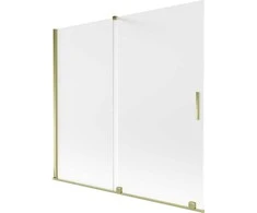 Vonios sienelė Mexen Velar, 170 x 150 cm, Gold/matinis stiklas
