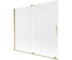 Vonios sienelė Mexen Velar, 180 x 150 cm, Gold/matinis stiklas