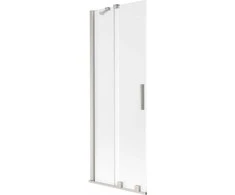 Vonios sienelė Mexen Velar, 70 x 150 cm, Brushed nickel/matinis stiklas