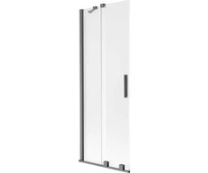 Vonios sienelė Mexen Velar, 70 x 150 cm, Brushed gun pilka/matinis stiklas
