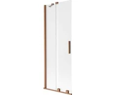 Vonios sienelė Mexen Velar, 75 x 150 cm, Brushed copper/matinis stiklas
