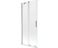 Vonios sienelė Mexen Velar, 85 x 150 cm, Brushed nickel/Transparent
