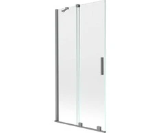 Vonios sienelė Mexen Velar, 90 x 150 cm, Gun metal/Transparent