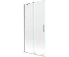 Vonios sienelė Mexen Velar, 90 x 150 cm, Brushed nickel/Transparent