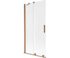 Vonios sienelė Mexen Velar, 95 x 150 cm, Brushed copper/matinis stiklas