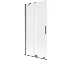 Vonios sienelė Mexen Velar, 95 x 150 cm, Brushed gun pilka/matinis stiklas