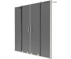 Vonios sienelė Mexen Velar Duo, 160 x 150 cm, Brushed nickel/Graphite