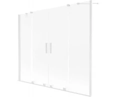 Vonios sienelė Mexen Velar Duo, 170 x 150 cm, Baltas/matinis stiklas