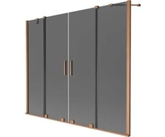 Vonios sienelė Mexen Velar Duo, 200 x 150 cm, Brushed copper/Graphite