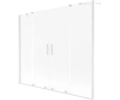 Vonios sienelė Mexen Velar Duo, 200 x 150 cm, Baltas/matinis stiklas