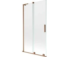 Vonios sienelė Mexen Velar L, 100 x 150 cm, Brushed copper/Transparent