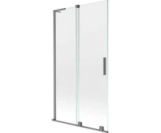 Vonios sienelė Mexen Velar L, 100 x 150 cm, Gun metal/Transparent