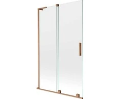 Vonios sienelė Mexen Velar L, 110 x 150 cm, Brushed copper/Transparent