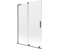 Vonios sienelė Mexen Velar L, 120 x 150 cm, Gun metal/Transparent