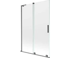Vonios sienelė Mexen Velar L, 120 x 150 cm, Brushed gun pilka/Transparent