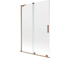 Vonios sienelė Mexen Velar L, 120 x 150 cm, Brushed copper/Transparent