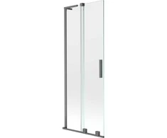 Vonios sienelė Mexen Velar L, 70 x 150 cm, Gun metal/Transparent