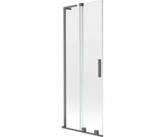 Vonios sienelė Mexen Velar L, 75 x 150 cm, Gun metal/Transparent