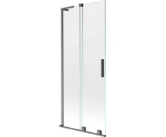 Vonios sienelė Mexen Velar L, 80 x 150 cm, Brushed gun pilka/Transparent