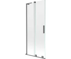 Vonios sienelė Mexen Velar L, 85 x 150 cm, Gun metal/Transparent
