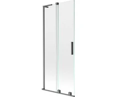 Vonios sienelė Mexen Velar L, 85 x 150 cm, Brushed gun pilka/Transparent