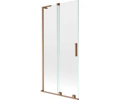Vonios sienelė Mexen Velar L, 90 x 150 cm, Brushed copper/Transparent