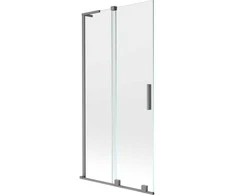 Vonios sienelė Mexen Velar L, 90 x 150 cm, Gun metal/Transparent