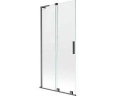 Vonios sienelė Mexen Velar L, 90 x 150 cm, Brushed gun pilka/Transparent